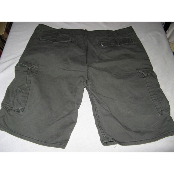 Mens Levi's Levi Strauss Gray Cargo Shorts 100% Cotton White Tab Size 40 - Picture 2 of 3